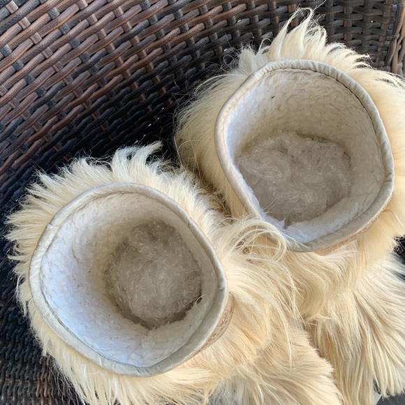 Vintage Open Country ROLUC IDEAL Low Goat Fur Ski YETI Boho Snow Boots - Picture 13 of 16